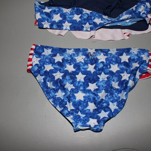 Blue & Red 2 Pcs Justice Bikini Swimsuit Size 12 - Picture 5 of 6